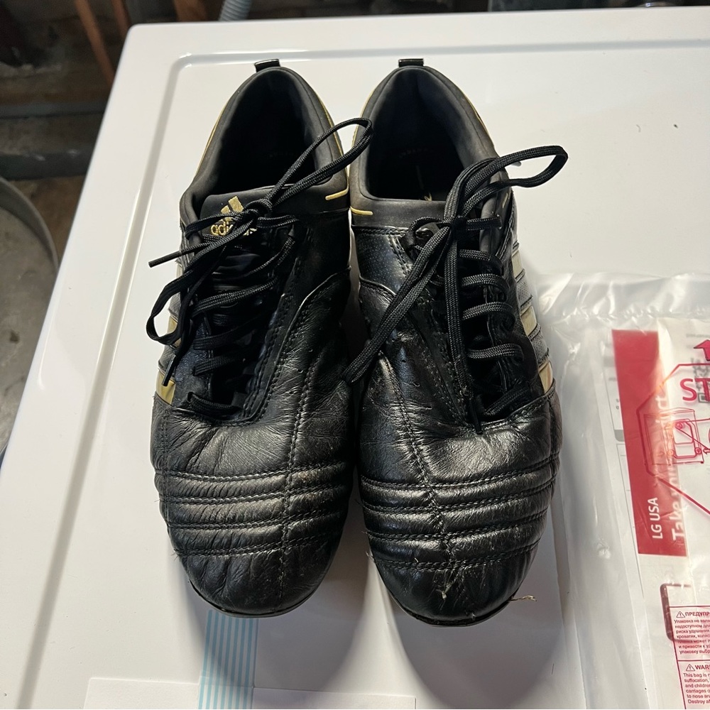 Preowned Adidas adipure ii bulk/bulk/gld soccer cleats